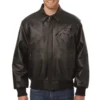 Carolina Panthers Bomber Leather Varsity Jacket