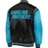Carolina Panthers Enforcer Satin Varsity Jacket 1