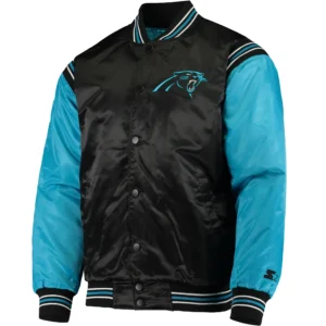 Carolina Panthers Enforcer Satin Varsity Jacket