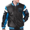 Carolina Panthers G-III Sports Black Varsity Leather Jacket