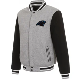 Carolina Panthers Grey Two Tone Varsity Jacket
