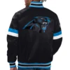 Carolina Panthers Home Game Black Varsity Jacket 1