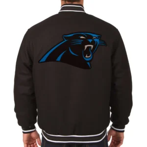 Carolina Panthers One Color Varsity Black Jacket 1