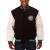 Charlotte Hornet Black Two Tone Varsity Jacket
