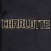 Charlotte Hornets Black & Gold Wool Varsity Black Jacket 6