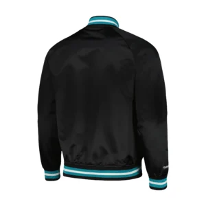 Charlotte Hornets Black Throwback Wordmark Varsity Jacket 1