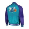 Charlotte Hornets Double Clutch Sea Blue Varsity Jacket 1