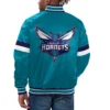 Charlotte Hornets Home game Teal Varsity Jacket 1