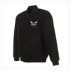 Charlotte Hornets One Color Black Varsity Jacket