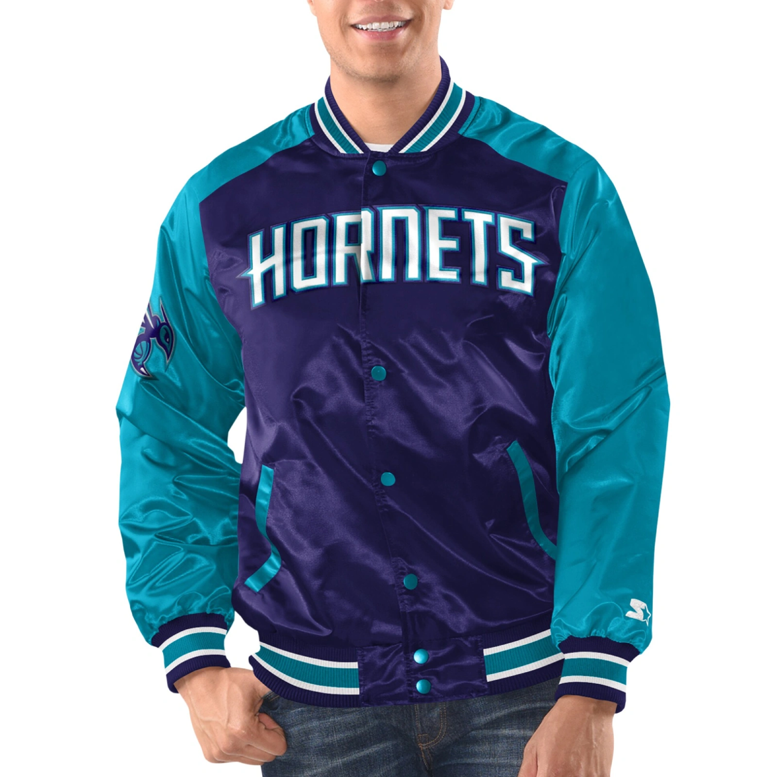 Charlotte Hornets Renegade Varsity Purple Jacket