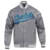 Charlotte Hornets Script Tail Varsity Grey Jacket