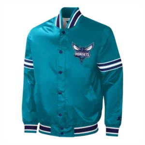 Charlotte Hornets Slider Teal Varsity Jacket