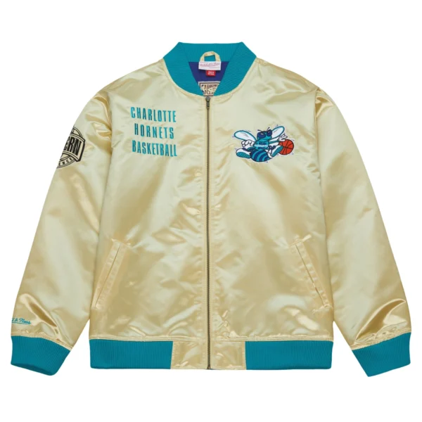 Charlotte Hornets Team OG 2.0 Full-Zip Varsity Golden Jacket