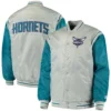 Charlotte Hornets The Enforcer Varsity Gray Jacket 3