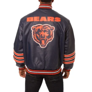 Chicago Bears Bomber Leather Varsity Jacket 1