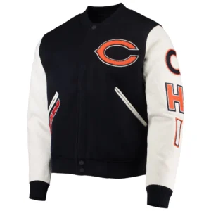 Chicago Bears Classic Wool Varsity Black Jacket