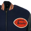 Chicago Bears Ebbets Navy Blue and Black Varsity Jacket 3