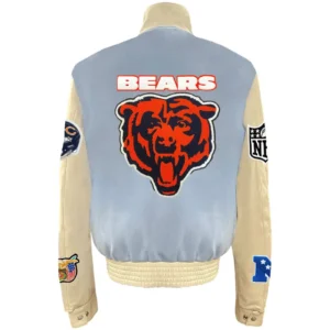 Chicago Bears Jeff Hamilton Wool and Leather Varsity Jacket 1