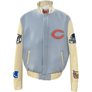 Chicago Bears Jeff Hamilton Wool and Leather Varsity Jacket