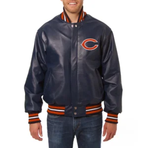Chicago Bears Leather Varsity Jacket