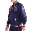 Chicago Bears Mashup Navy Blue Varsity Jacket 2