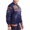 Chicago Bears Mashup Navy Blue Varsity Jacket 3