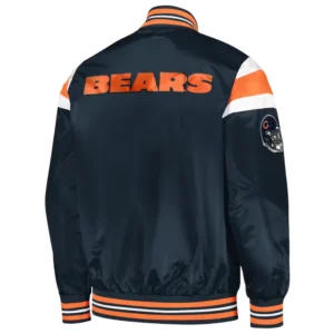 Chicago Bears Navy Blue Varsity Jacket 1
