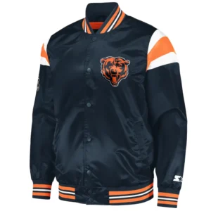 Chicago Bears Navy Blue Varsity Jacket
