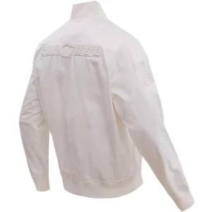 Chicago Bears Neutral Varsity Cream Jacket 1