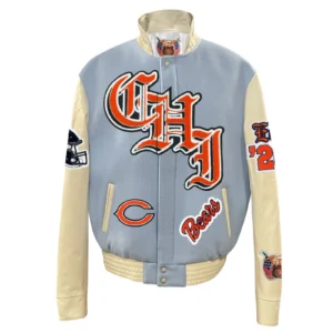 Chicago Bears Old English Wool Blue Varsity Jacket