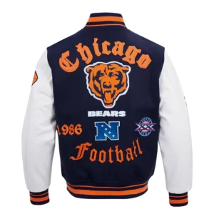 Chicago Bears Old English Wool Varsity Jacket 1