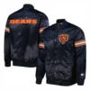 Chicago Bears Pick & Roll Full-Snap Satin Navy Varsity Jacket 2