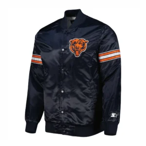 Chicago Bears Pick & Roll Navy Blue Varsity Jacket