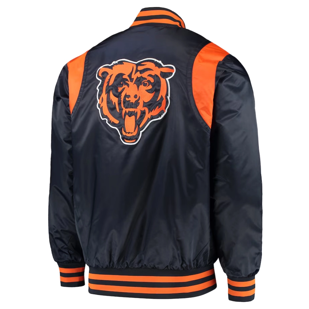 Chicago Bears Prime Time Navy Blue Varsity Jacket 1
