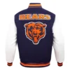 Chicago Bears Retro Classic Navy Blue Varsity Jacket 1