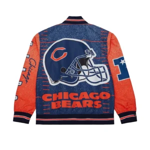 Chicago Bears Team Burst White Jacket 1