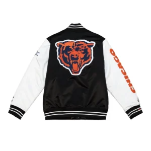 Chicago Bears Team Origins Varsity Satin Jacket 1