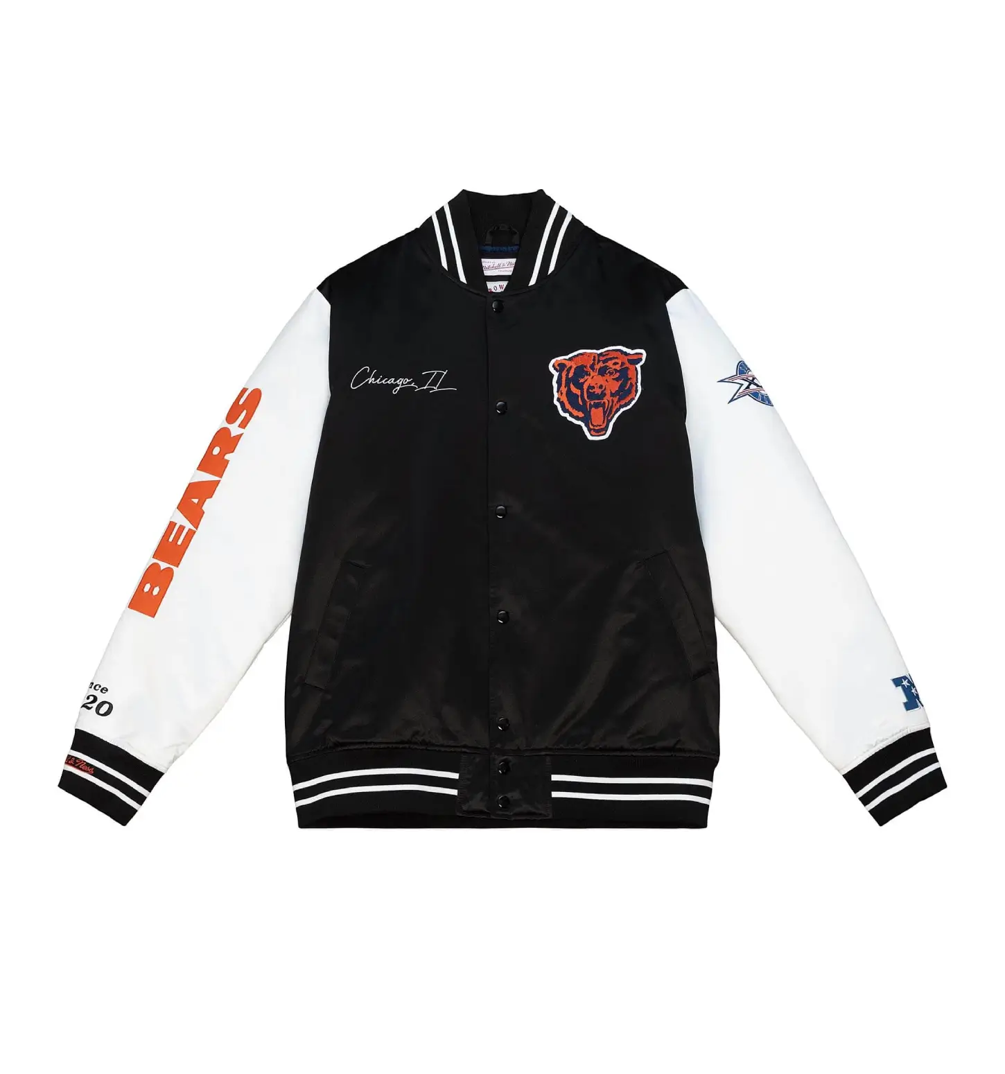 Chicago Bears Team Origins Varsity Satin Jacket