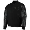 Chicago Bears Triple Black Wool Varsity Jacket