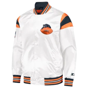 Chicago Bears White Varsity Jacket