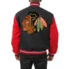 Chicago Blackhawk Black Wool Jacket 1