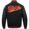 Chicago Blackhawks Black Wool Varsity Jacket 1