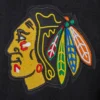 Chicago Blackhawks Black Wool Varsity Jacket 4