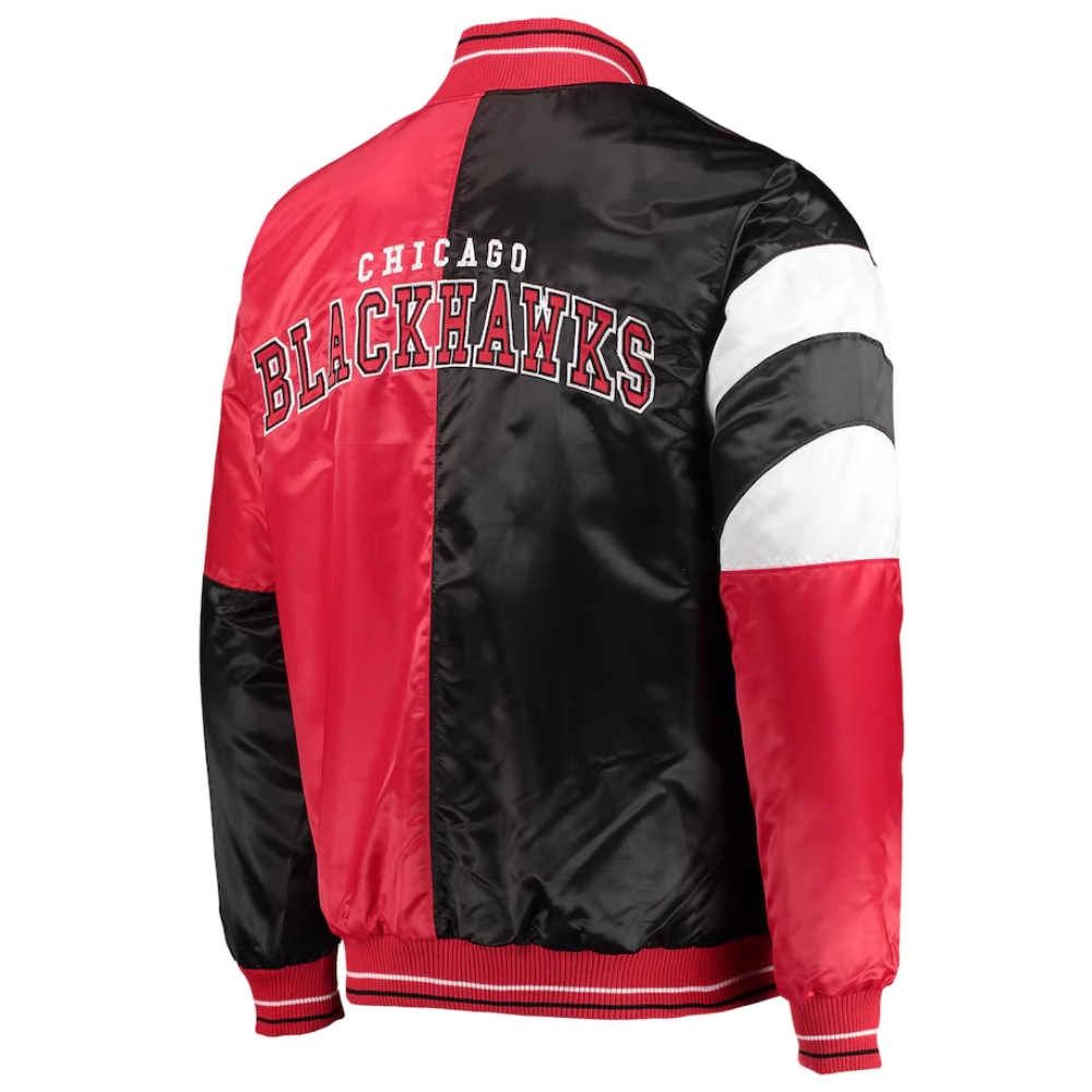 Chicago Blackhawks Leader Varsity Jacket Black 1