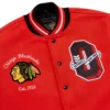 Chicago Blackhawks OVO x NHL Varsity Jacket 2