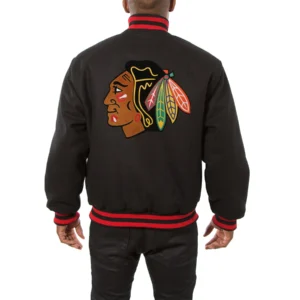 Chicago Blackhawks One Color Varsity Jacket 1