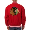 Chicago Blackhawks Red Wool Jacket 1
