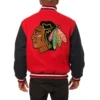 Chicago Blackhawks Red Wool Varsity Jacket 1
