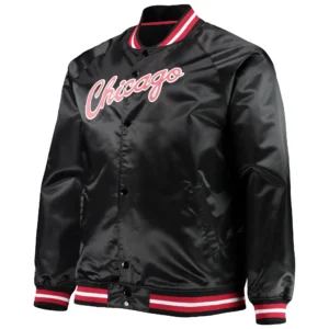 Chicago Bulls Big & Tall Hardwood Classics Black Jacket