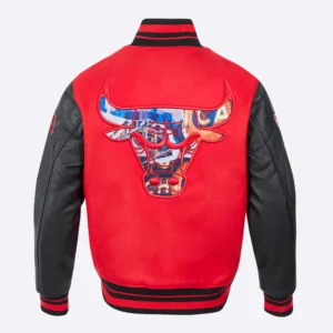 Chicago Bulls City Centric Wool Jacket Red 3